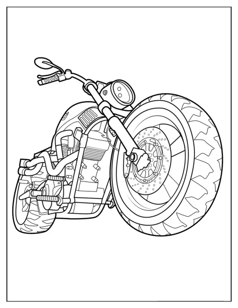 En Harley Davidson V-Rod vises med et tilpasset, kraftig design.