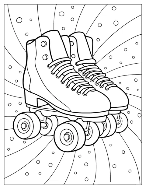 Ett par söta rullskridskor från 80-talet står sida vid sida.