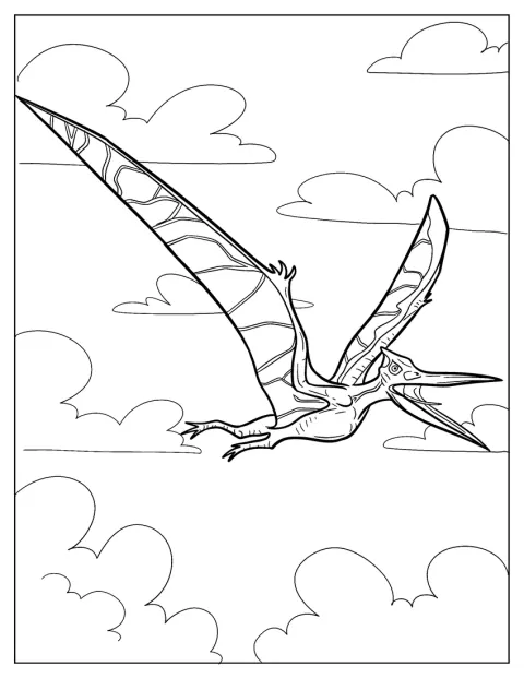 Éles csőre hangsúlyos a pterodaktilusznak.