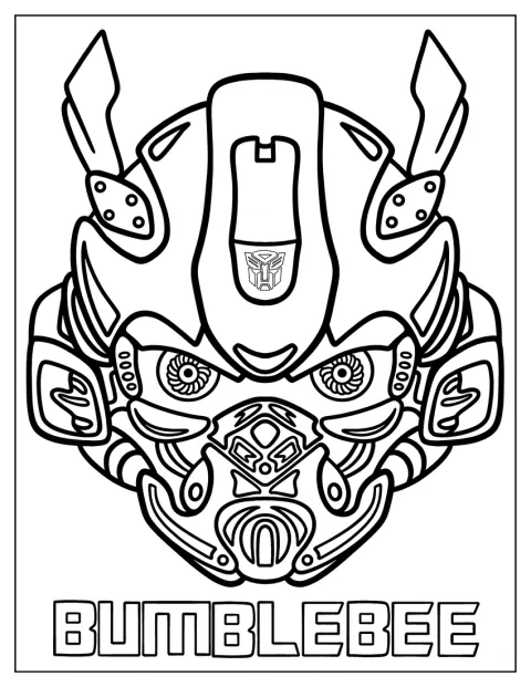 Bumblebee robotarcának részlete tölti ki a képet.
