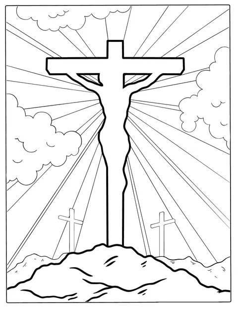 Gesù Cristo è raffigurato sulla croce.