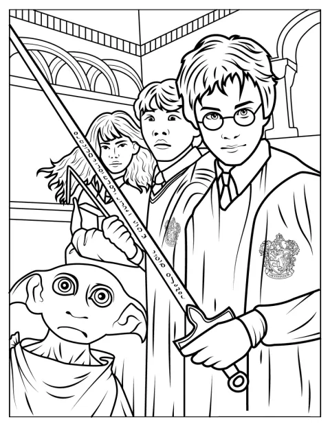 Een poster toont Harry Potter and the Chamber of Secrets.