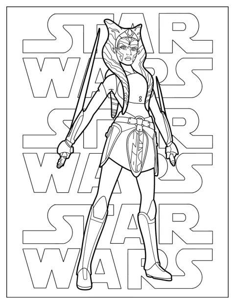 Ahsoka Tano apare în centrul unui afiș Star Wars.