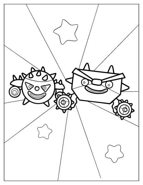 Tayo Coloring Page Of Bully's Gang