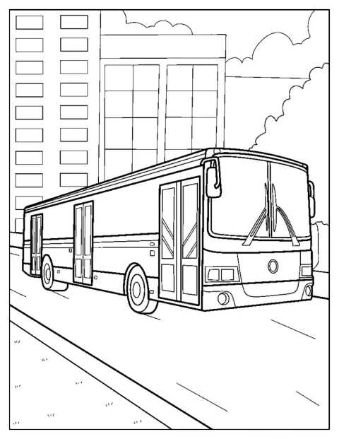 Een stadsbus vervoert reizigers door de stad.