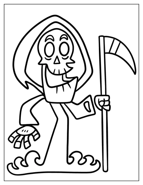 Grim Adventures of Billy and Mandy -sarjan viikatemies on kuvassa.