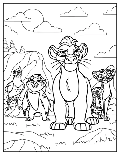 Kion, Ono, Fuli y Bunga aparecen juntos en una aventura de La Guardia del León.