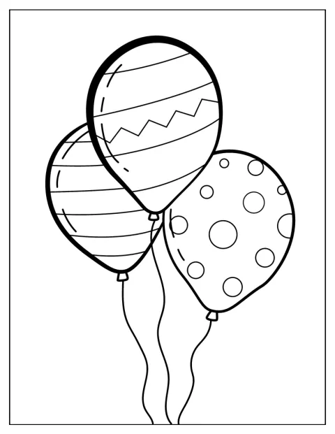 Kilka balonów unosi się swobodnie w powietrzu.
