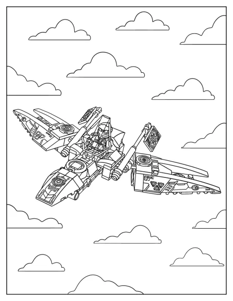 Un gran mecha de LEGO Ninjago está listo para luchar.
