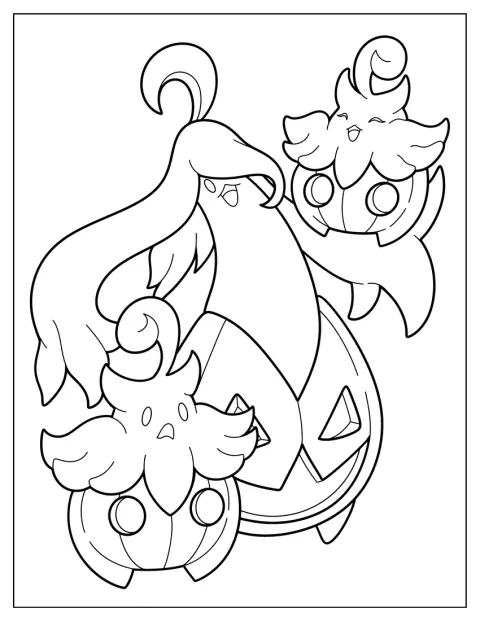 Pumpkaboo e Gourgeist festeggiano Halloween insieme.