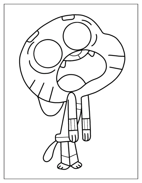 Gumball Watterson aparece gritando.