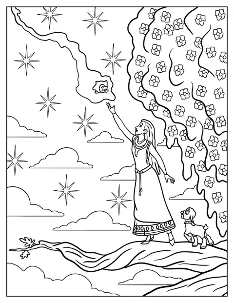 Asha alarga el brazo para alcanzar a Star.