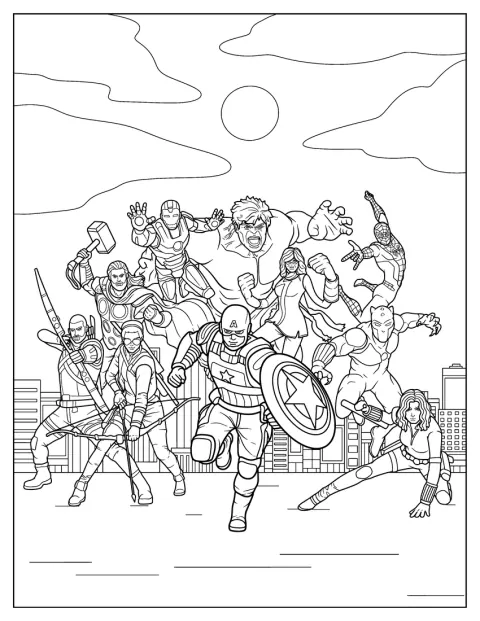 Das Avengers-Team ist gemeinsam im Bild zu sehen.