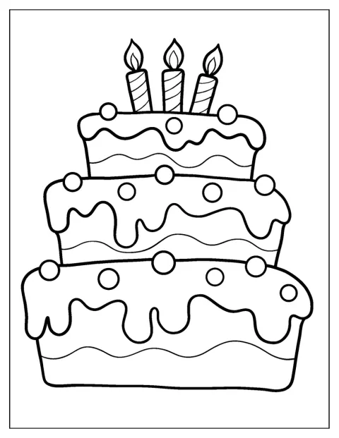 Una tarta de cumpleaños de varios pisos está decorada para una fiesta.