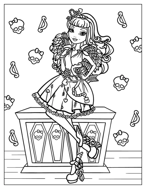 C.A. Cupid Ever After High Coloring Page For Kids