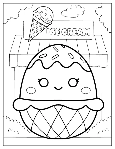 Glass-Squishmallowen Maya visas ensam.