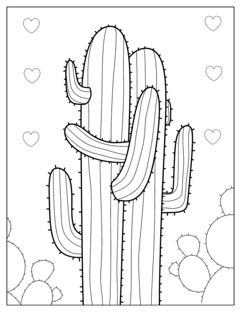 Twee cactussen omhelzen elkaar in een vrolijk tafereel.