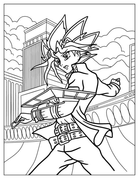Yugi Mutou kjemper i en intens duell.