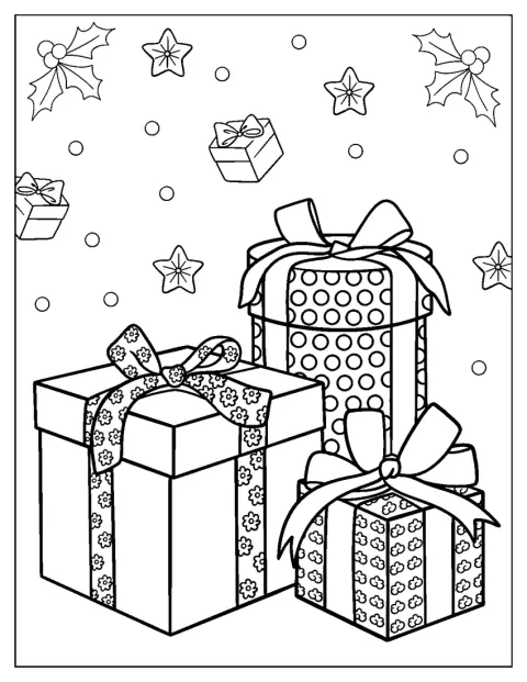 Een stapel ingepakte cadeautjes staat klaar voor Kerstmis.