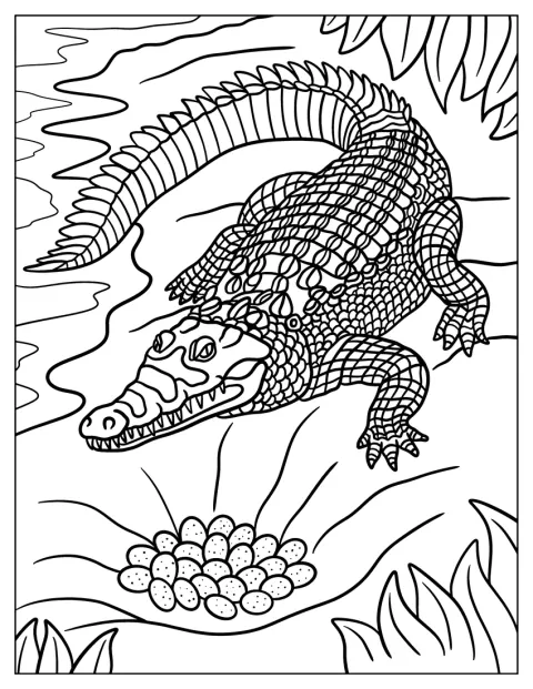 Un crocodile réaliste se tient sur une plage.