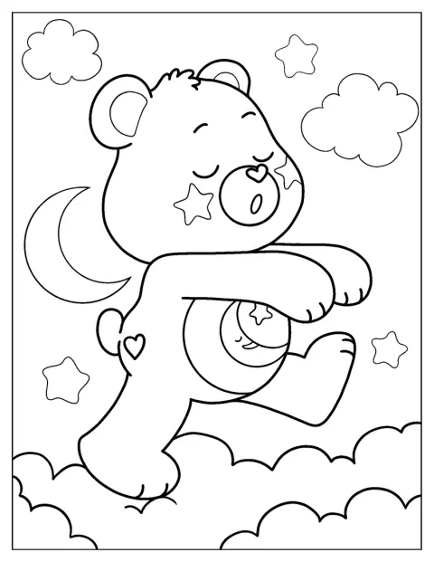 Bedtime Bear marche en dormant.