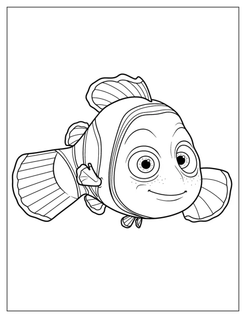 小さな魚のニモが泳いでいます。