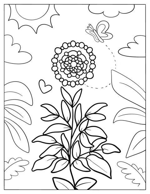 Uma borboleta voa entre flores numa composição natural de estilo boho.