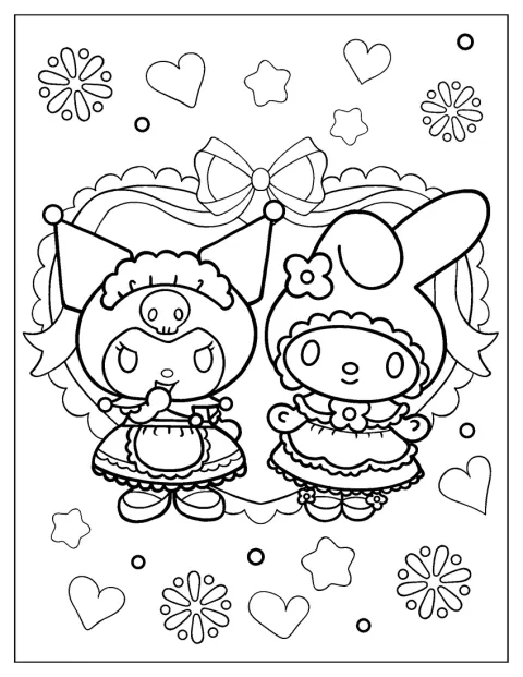 Kuromi ride insieme a My Melody.