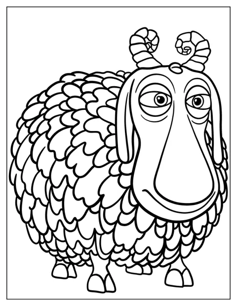 Haggis, un mouton, est représenté avec de nombreux détails.