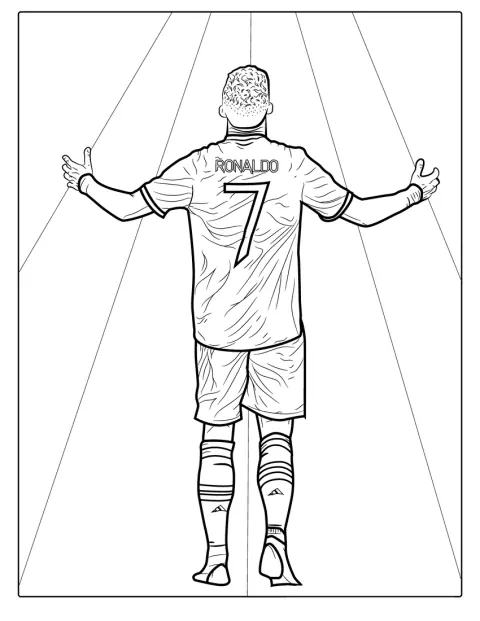 Cristiano Ronaldo posa con su equipación de fútbol.