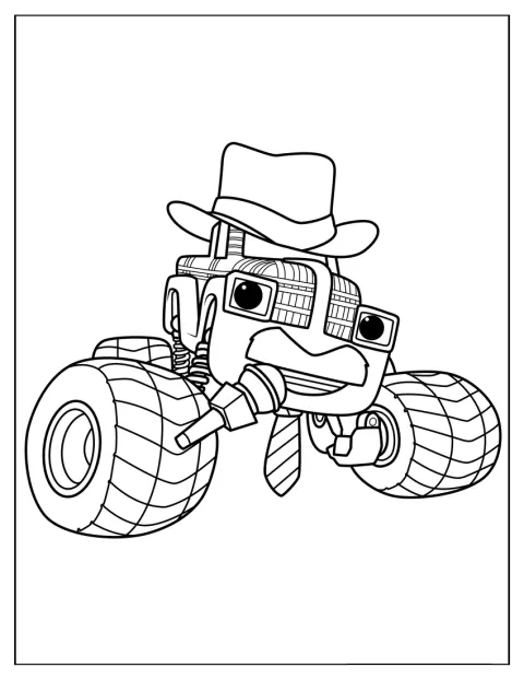 Bump Bumperman steht mit seinem robusten Monstertruck bereit.