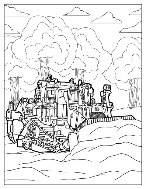 Caterpillar D9 -puskutraktori työntää maata kauhansa edellä.
