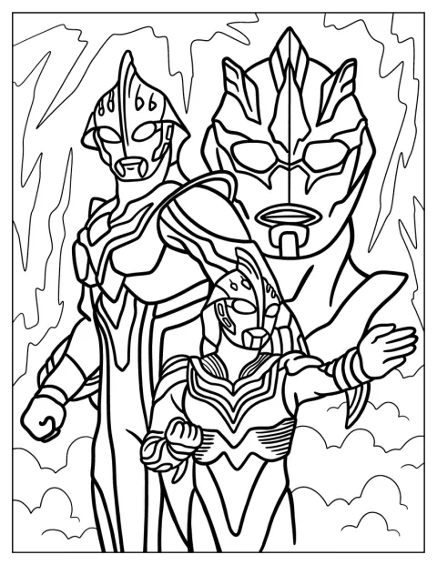 Ultraman Nexus posa con su traje y sus rasgos cuidadosamente dibujados.