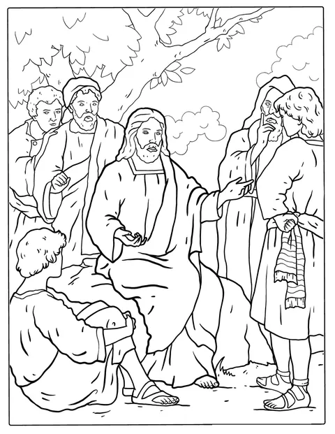 Jésus avance sur l’eau tandis que ses disciples se trouvent dans une barque.