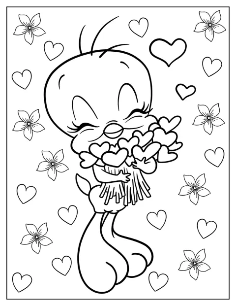 Titti tiene in mano alcuni cuori.