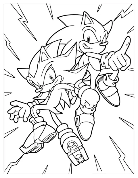 Shadow Coloring Page And Sonic The Hedgehog Poster