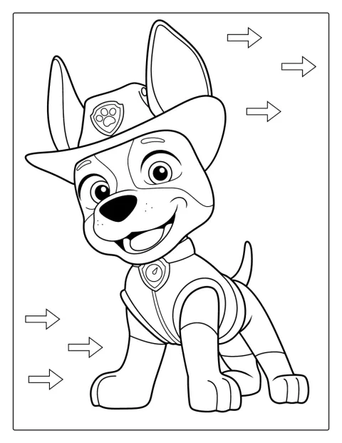 Tracker cowboykalapot visel, és vidáman áll.