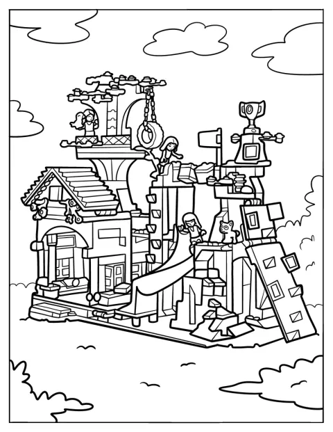 Ein Baumhaus im Abenteuer-Camp von LEGO Friends lädt zum Erkunden ein.