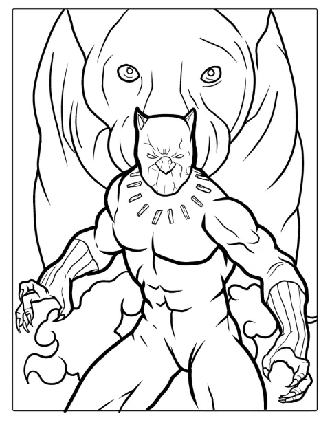 Black Panther Coloring Page