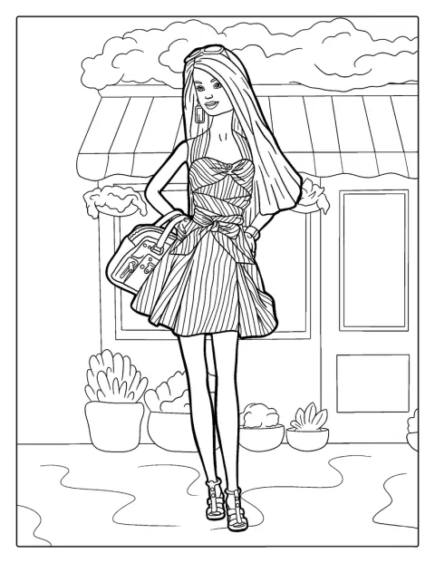 Barbie wybiera się na zakupy.
