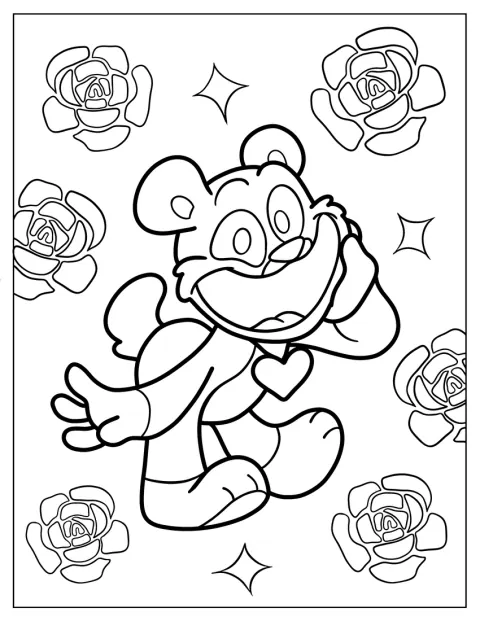BearHug aparece junto a una rosa y un fondo decorativo.