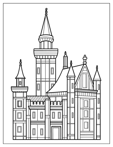 Schloss Ausmalbild 19