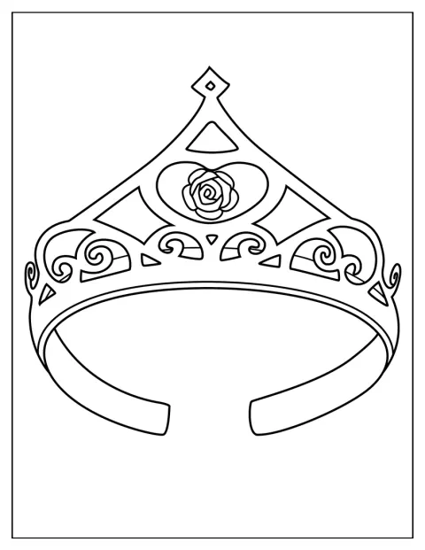 Una corona adornada representa a la princesa Bella.