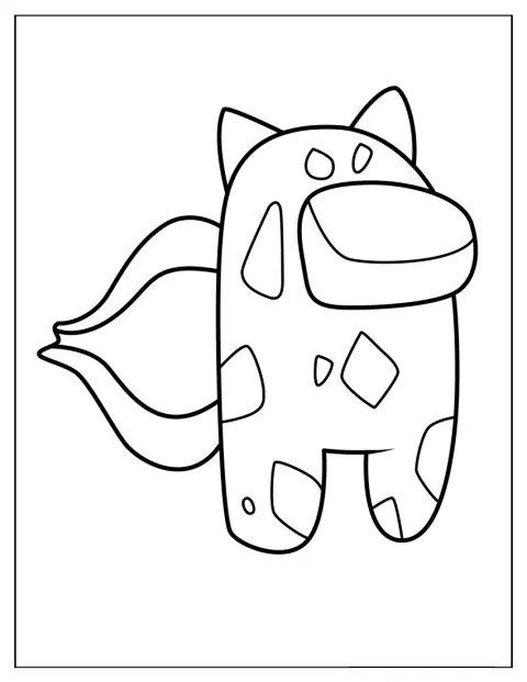 Bulbasaur on kuvattu Among Us -hahmona.