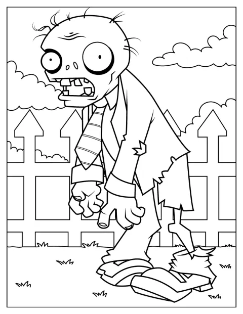 Plants Vs Zombies Coloring Sheet