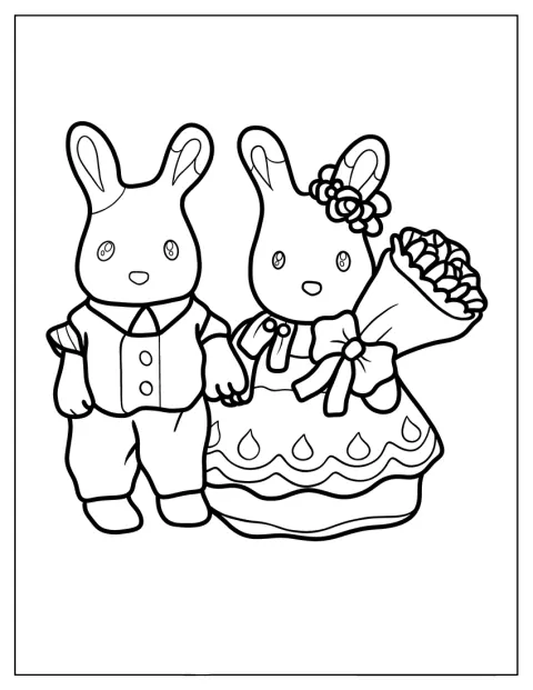 Frasier et Teri, deux lapins Chocolate, sont représentés ensemble.