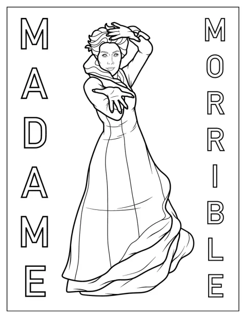 Madame Morrible loihtii taikuutta käsillään.