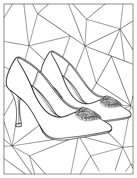 Deux escarpins à bout ouvert et talons hauts sont représentés côte à côte.