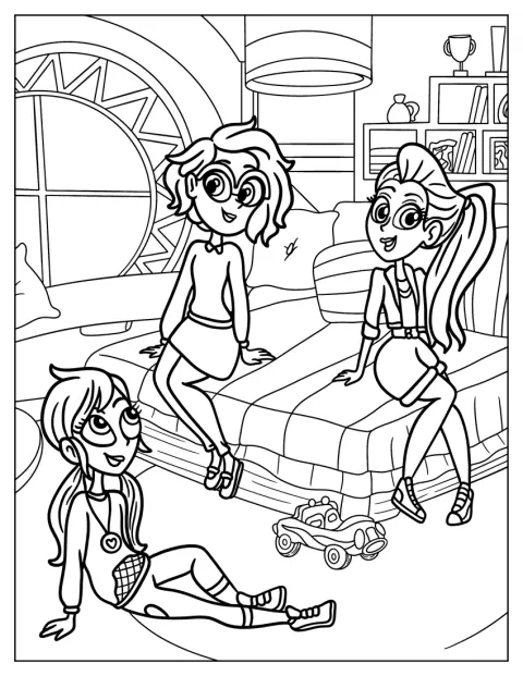 Polly Pocket hygger sig sammen med Shani Smith og Lila Draper.
