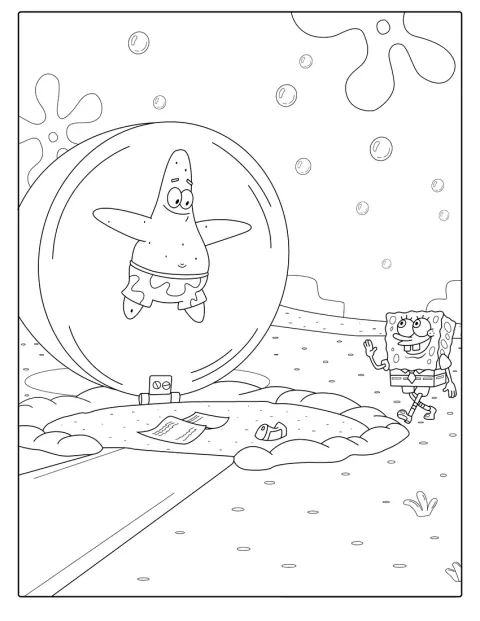 SpongeBob Saying Hello To Patrik Under His Rock